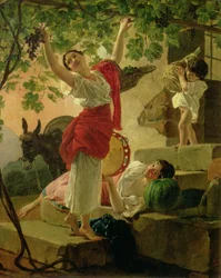Girl Gathering Grapes near Naples, 1827